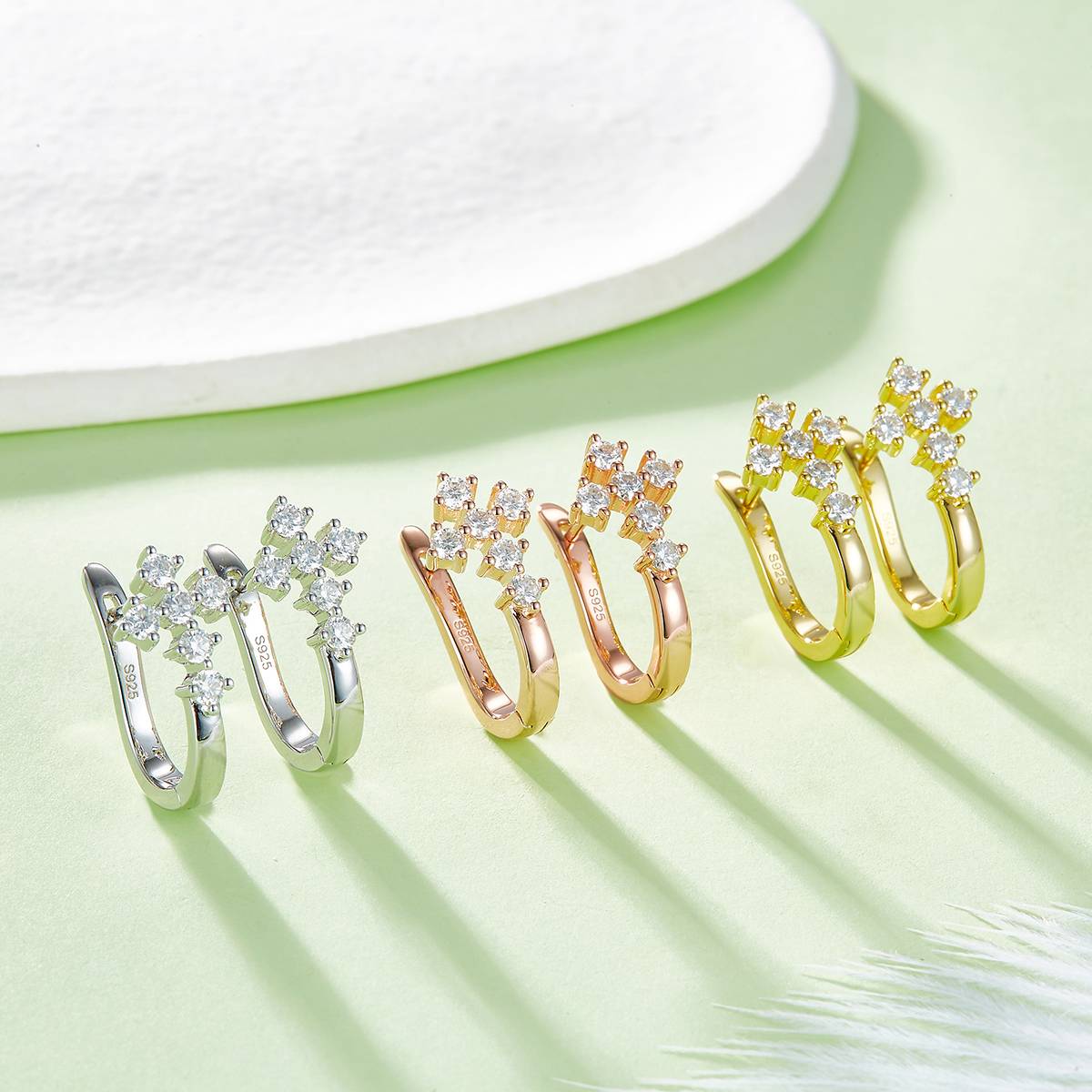 Earrings S925 Silver Moissanite Grade D 0.72CT